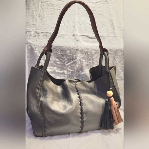 The Sak Gray and Brown Tote Bag - Picture 2 of 10